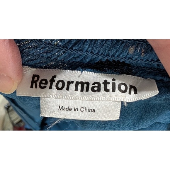 NWT Reformation Valentin Porto Polka Dot Long Dress Size 10 - Picture 10 of 14